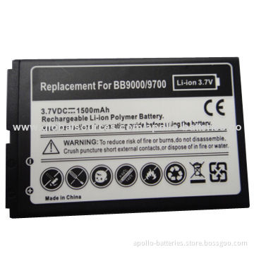 High capacity mobile phone battery, 1500mAh, for Blackberry 9000/9700